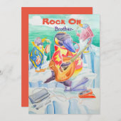 兄弟誕生日グリーティングカード。 サンキューカード (正面/裏面)