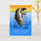 兄弟退職おめでとうございます、魚釣り カード (黄色い花)