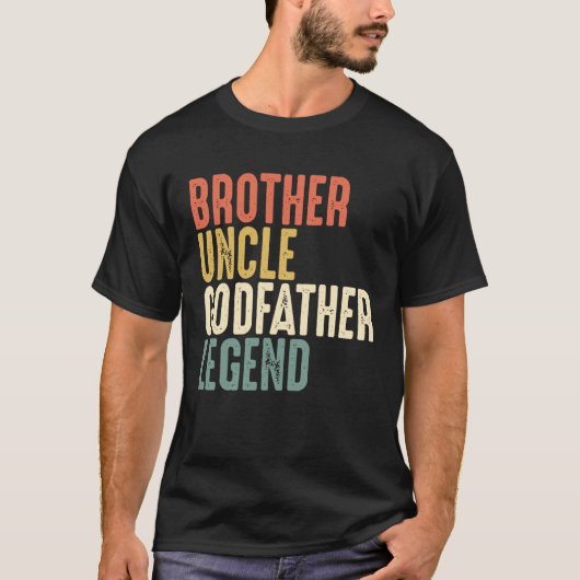 兄弟 おじ 教父 伝説 クリスマス 神様から Tシャツ (正面)