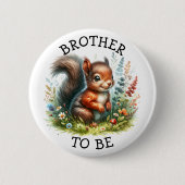 兄弟 | ウッドランドをテーマにした赤ちゃんシャワー 缶バッジ (正面)