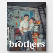 兄弟 |フモダンレーム写パーソナライズされた真 フォトプラーク (正面)