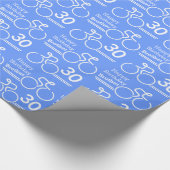 兄弟/一流の年齢のサイクリストの青の第30誕生日の覆い ラッピングペーパー (角)