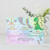 兄弟・姉妹のユニコーン, マーメイド & 恐竜の招待状。 招待状 (スタンド正面)