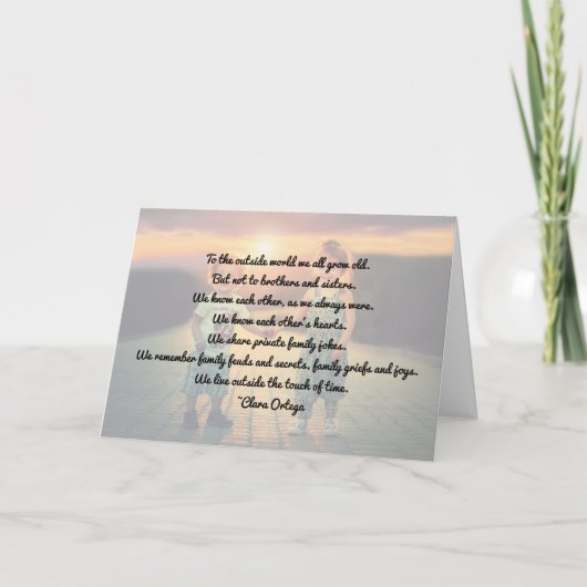 兄弟・姉妹の誕生日カード カード (正面)