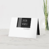 兄弟 - 最高の男 - 黒と銀のチェック 招待状 (裏面)