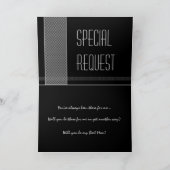 兄弟 - 最高の男 - 黒と銀のチェック 招待状 (内部)