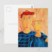 兄弟 現代アート 絵画 ポストカード (正面/裏面)