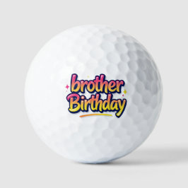 兄弟 誕生日 カラフル グラフィティ レタリング ゴルフボール