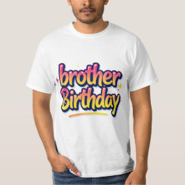 兄弟 誕生日 カラフル グラフィティ レタリング Tシャツ