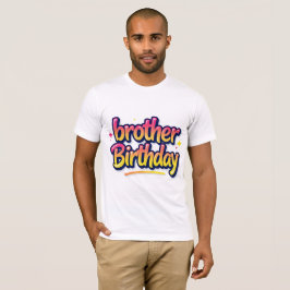 兄弟 誕生日 カラフル グラフィティ レタリング Tシャツ