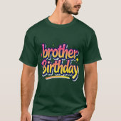 兄弟 誕生日 カラフル グラフィティ レタリング Tシャツ (正面)