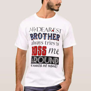 兄親愛がボスで家族おもしろいTシャツを着る Tシャツ