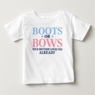 兄貴があなたを愛してるブーツか弓 ベビーTシャツ
