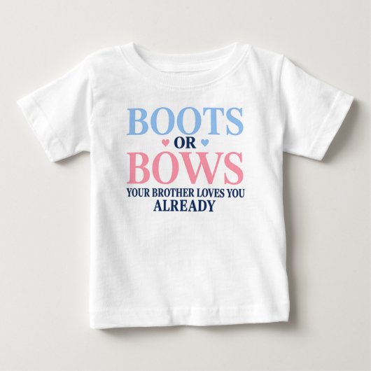 兄貴があなたを愛してるブーツか弓 ベビーTシャツ (正面)