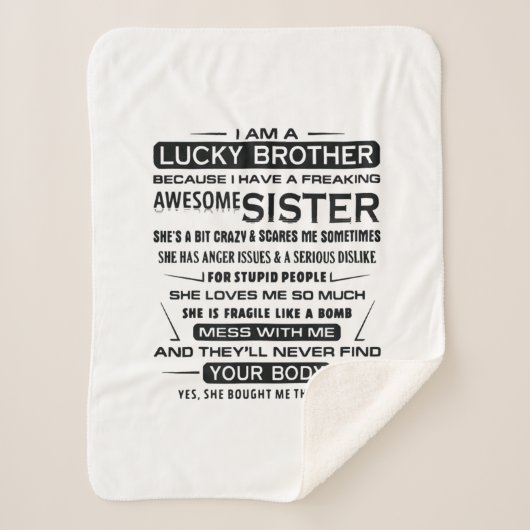 兄貴に贈る物は幸運だ シェルパブランケット (正面)