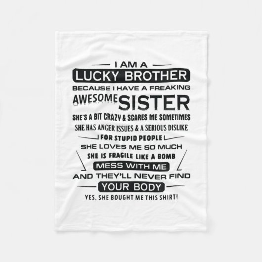 兄貴に贈る物は幸運だ フリースブランケット (正面)