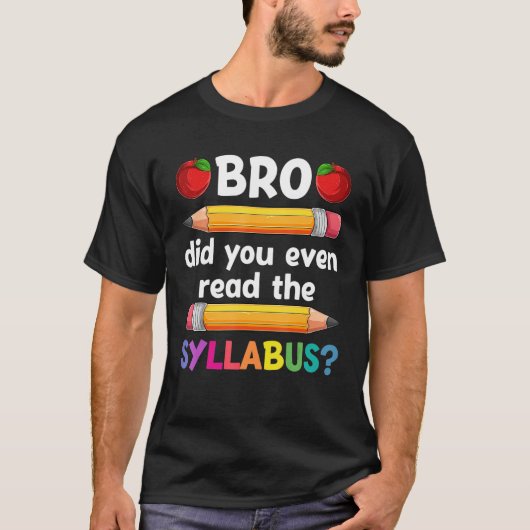兄貴もシラバス読の新学期 Tシャツ (正面)