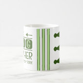 兄貴イニシャル設立月年 緑 コーヒーマグカップ (中央)