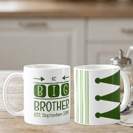 兄貴イニシャル設立月年 緑 コーヒーマグカップ