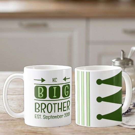 兄貴イニシャル設立月年 緑 コーヒーマグカップ