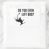 兄貴スキーのリフトも持ってる? 長方形シール (バッグ)