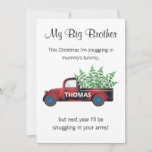 兄貴ベビー発表クリスマスおもしろい車 シーズンカード (正面)