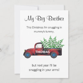 兄貴ベビー発表クリスマスおもしろい車 シーズンカード