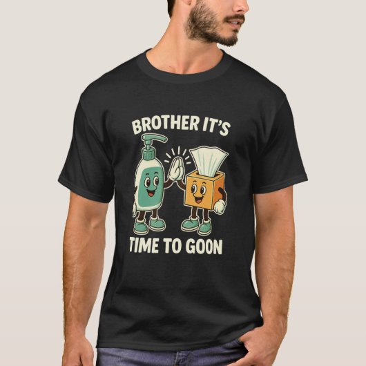 兄貴、もう限界だ、脳が腐ってるミーム エッジ Tシャツ (正面)