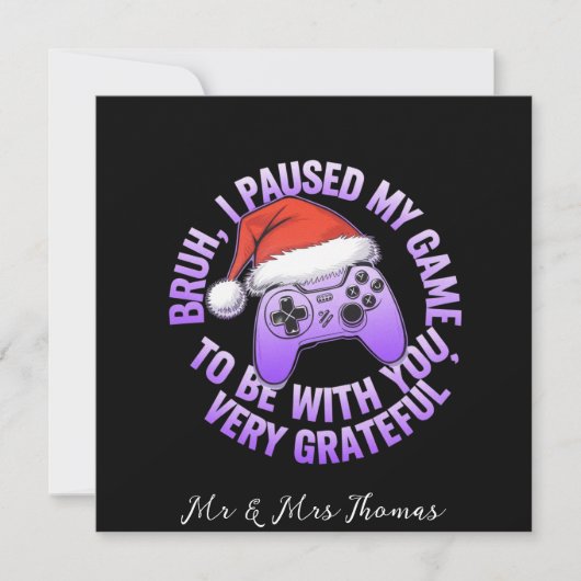 兄貴、今すぐゲームを一時停止して貴方と一緒にいるんだ  招待状 (正面)