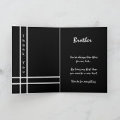 兄 - ベストマン 結婚式のお礼 サンキューカード (内部)