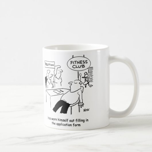 充填フィットネスクラブ型枠は申請者を消耗 コーヒーマグカップ (右)