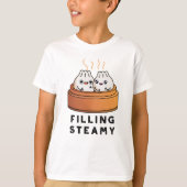 充填Steamy おもしろい Dimsum Bao Pun Tシャツ (正面)