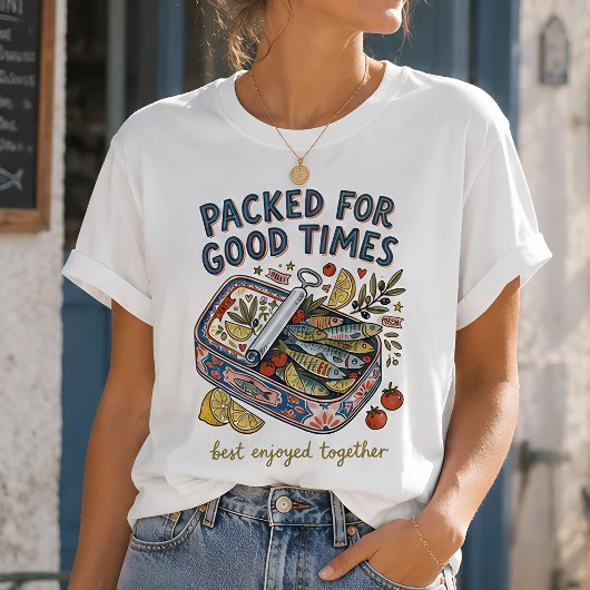 充実したひとときのためのパック サーディン漁師 コア Tシャツ