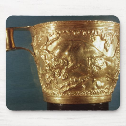 充満雄牛を描写するコップ マウスパッド (正面)