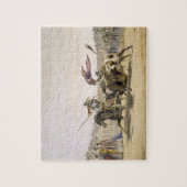 充満1865年に続くBull (ついている色 ジグソーパズル (縦)