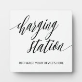 充電ステーションの看板イーゼル付き卓上プラーク フォトプラーク (正面)