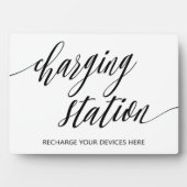 充電ステーションの看板イーゼル付き卓上プラーク フォトプラーク (正面)