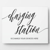 充電ステーションの看板イーゼル付き卓上プラーク フォトプラーク (正面)