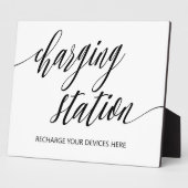 充電ステーションの看板イーゼル付き卓上プラーク フォトプラーク (側面)