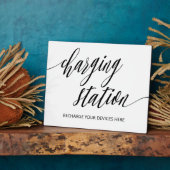 充電ステーションの看板イーゼル付き卓上プラーク フォトプラーク (側面)