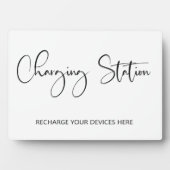 充電ステーションの看板イーゼル付き卓上プラーク フォトプラーク (正面)