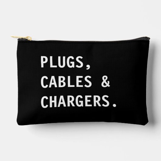 充電器とケーブル整理収納ポーチ、家庭用オフィス 持ち運び用ポーチ アクセサリーポーチ (正面)
