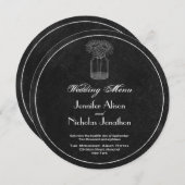 充電器の結婚式メニュー黒板、メーソンジャー及びデイジー メニュー (正面/裏面)