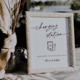 充電局結婚式受付携帯電話標識 ポスター