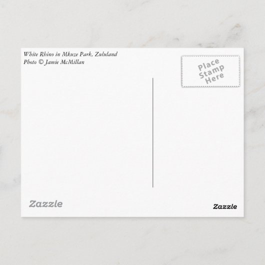 充電式Rhino ポストカード (裏面)