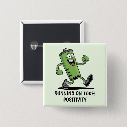 充電電池 缶バッジ (正面&裏面)