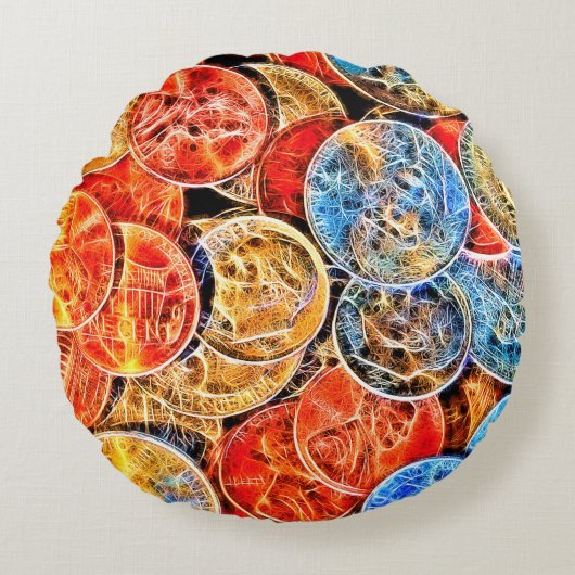 充電 ラウンドクッション (正面)