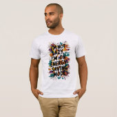 先おもしろいカラフル延引用文 Tシャツ (正面フル)