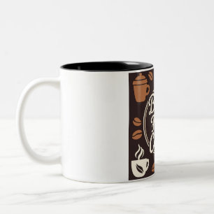"先にコーヒーを" - あなたの日を刺激する ツートーンマグカップ
