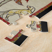 先に直面している中世騎士 ジグソーパズル (側面)